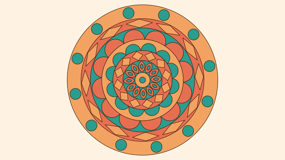 Mandala Maker example, made on a blank canvas